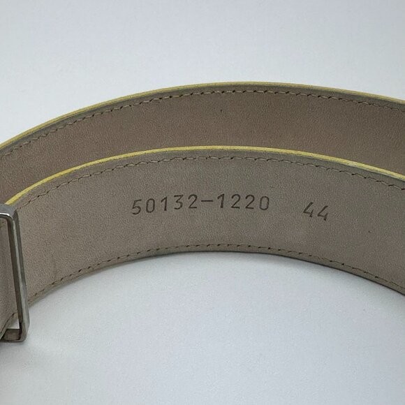 Escada Vintage Belt Women's Size 40 Textured Leather Yellow Made In Italy - Picture 5 of 5